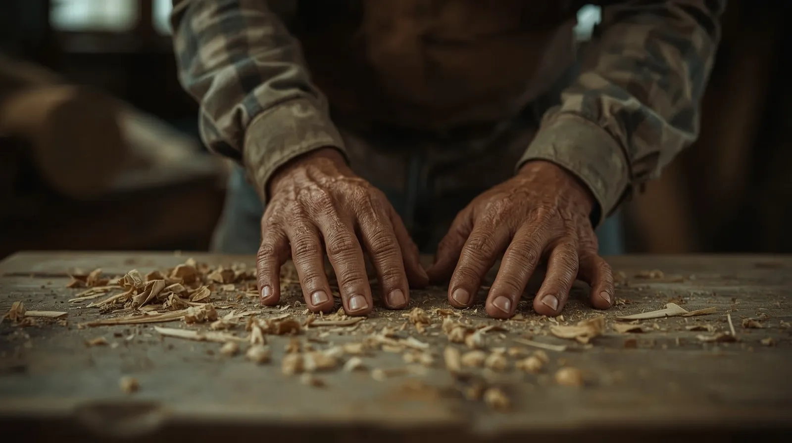 Tom Whitfield at work in the Huon Valley workshop