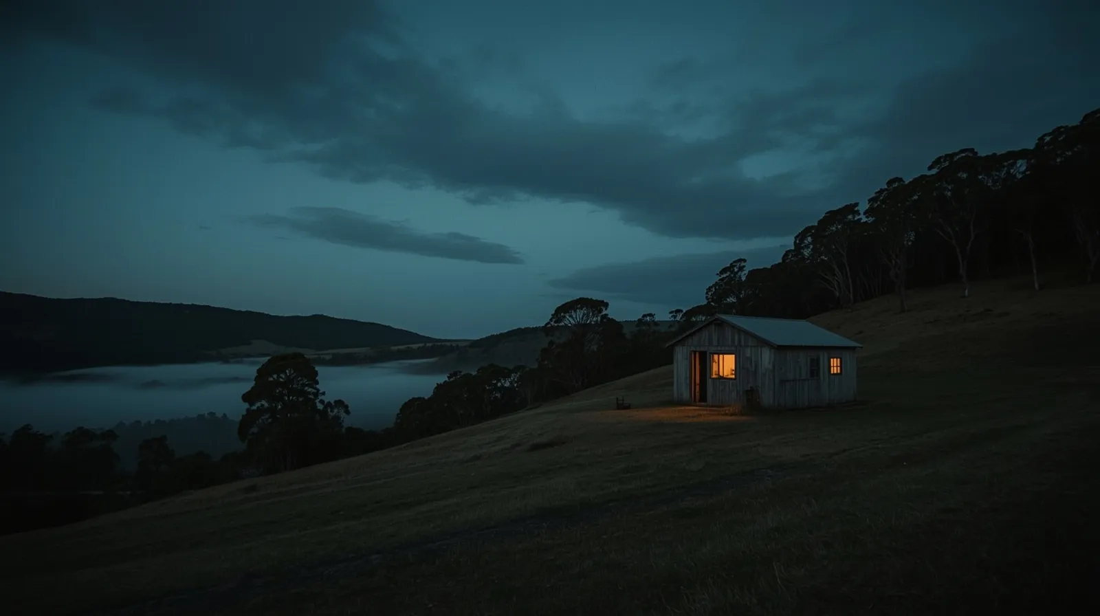 Huon Valley landscape at dusk