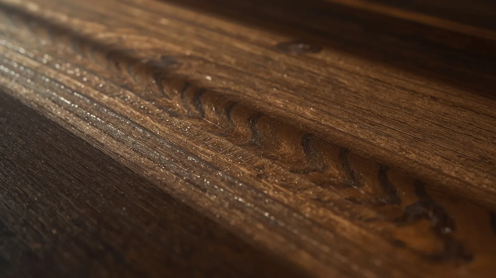Blackwood benchtop grain detail