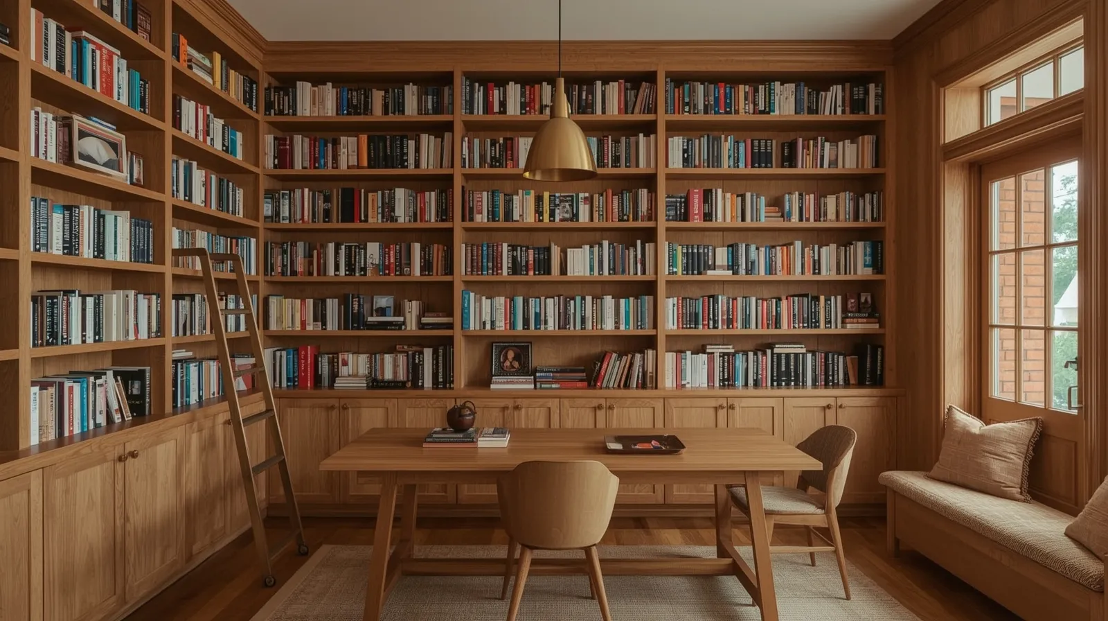 The Library Wall — Tasmanian oak built-in